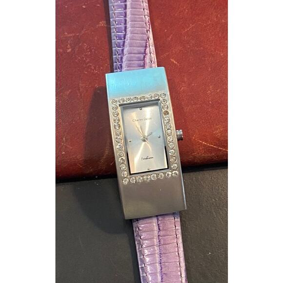 Women's 20mm Brushed Metal Tone Charles Delon Watch, 2141 - Picture 2 of 4